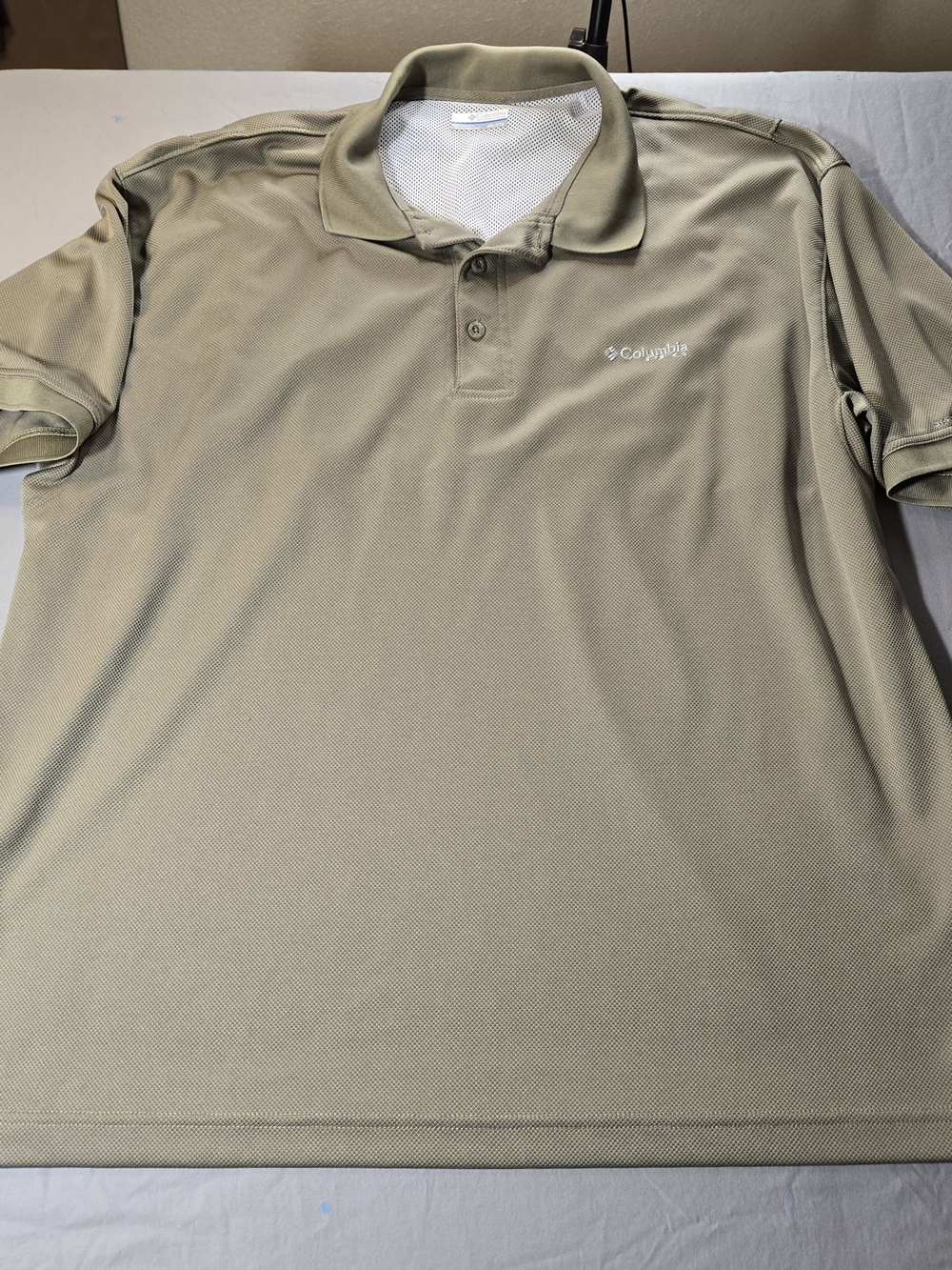 Columbia PFG Omni-Wick Polo Shirt XXL Khaki Performance Fishing